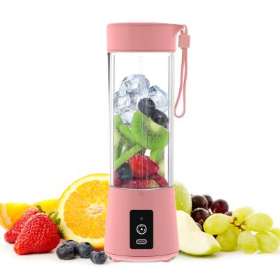 China A6 400ML Plug Mini Smoothie Blender Powerful USB Outdoor Blender 6 Blade Fruit Blender 7.4V 4000mAh for sale