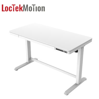 China Office Computer Desk (Height) Adjustable Height Electric Standing Wood Table Desk with Charging Ports LoctekMotion ET118W-N for sale