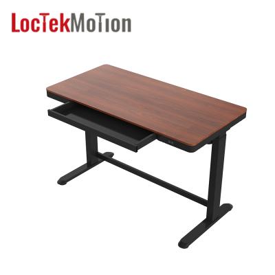 China Modern Ergonomic Wood Adjustable Table Top Electric Height Adjustable (Height) Desk with Drawer LoctekMotion ET118WE-N for sale