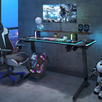 China LoctekMotion Electric Height Adjustable Computer Gaming Desk RGB (Height) Standing Light for sale