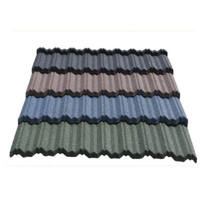 China Modern Interlocking Panels Classic Type Galvalume Color Stone Coated Metal Roof Tile for sale