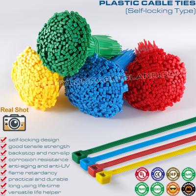 China Sujetacables (cintillos cinchos) plasticos de nylon de alta resistencia ecologicos para gestion de cables en venta