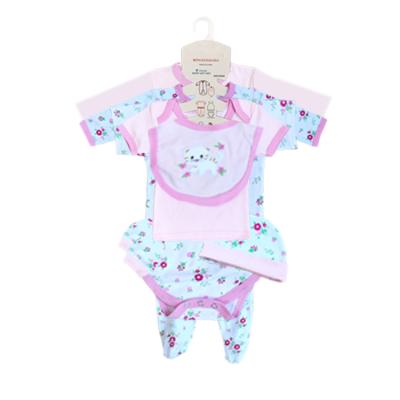 China Breathable Newborn Set 100% Pure Cotton Embroidery Printing Cotton High Quality Knitted Breathable Main 8 Pieces Children's Baby Clothing for sale