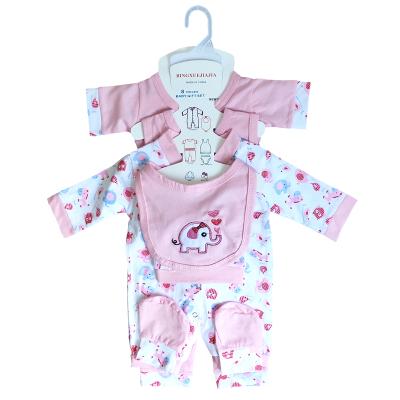 China Leisure Breathable Printed Spring and Autumn Winter 100% Cotton Children's Wear One-Piece 8-Piece Suit Baby Creeper Made in China for sale