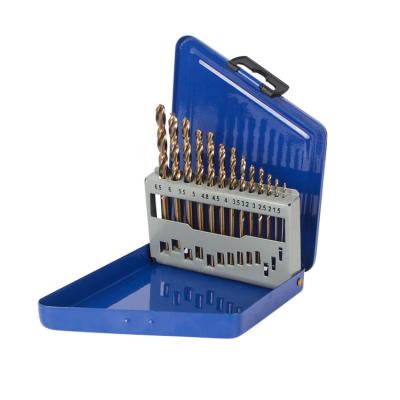 China 13 Piece Hss Full Grinding Woodworking Iron Drill Set For Precision Drilling Wood In Plastic Box for sale