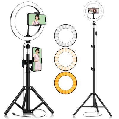 China 10inch 26cm Dimmable LED Photography Ring Lamp Photography Video Live Selfie Ring Light with Tripod Stand for Makeup Youtube for sale