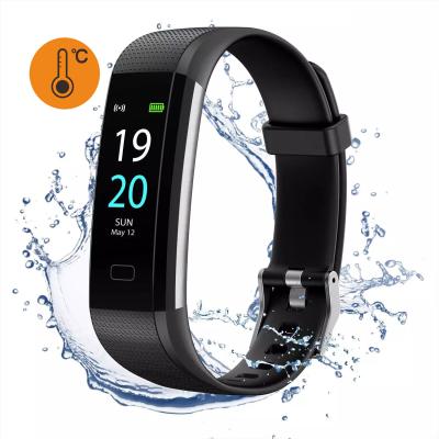 China 2021 Touch Screen Amazon Hot Sale IP68 Fitness Tracker Body Temperature Heart Rate Waterproof Smart Watch Bands For iPhone Android for sale