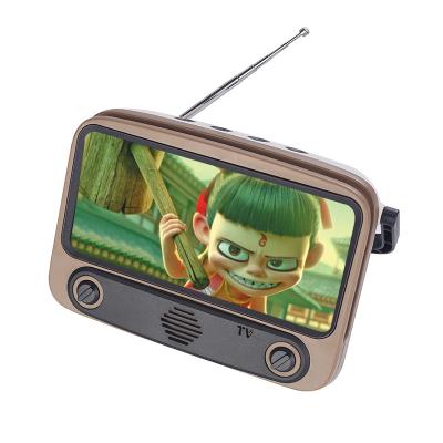 China Phone Function 3 in 1 Retro Portable TV Music Speakers 1200mAh Long Battery Life BT Mini Speaker for Home Office for sale