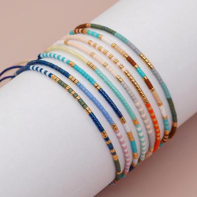 China CLASSIC Miyuki Bracelet Factory Supply Colorful Rice Miyuki Seed Bead Beads Handmade Beaded Thin Bracelets Women for sale