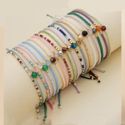 China CLASSIC Fashion Bohemian Bracelets Jewelry Gemstone Style Friendship Adjustable Bracelet for sale