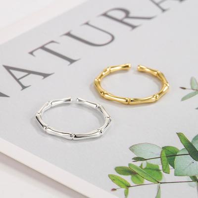 China Europe and America factory supply high quality customized bamboo rings gold and silver rings open rings for men and woman for sale