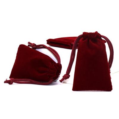 China Wholesale High Quality Eco-Friendly Jewelry Drawstring Pouch Power Velvet U Tray Velvet Cloth Mobile Bag for sale