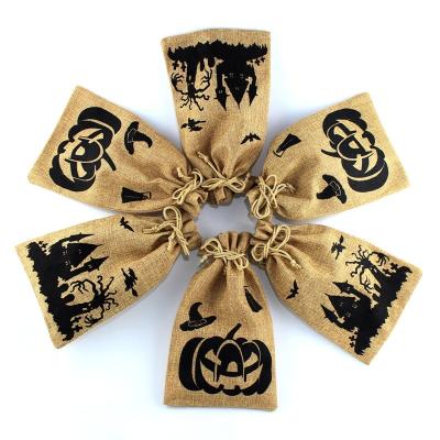 China Christamas Home Decoration Halloween Gifts Halloween Drawstring Candy Bag Halloween Goodie Bags Trick for sale