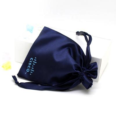 China Custom Drawstring Bag Satin Bags Wholesale Various Sizes Ribbon Gift Bag Satin Bag For Wig for sale