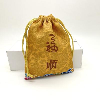 China Accessory Bag Logo Printed Small Mini Reusable Custom Draw String Cotton Bag for sale