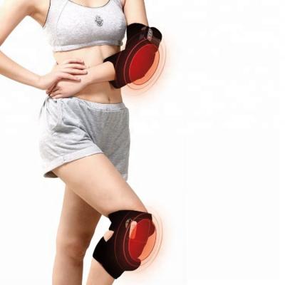 China Custom Portable Multifunctional Rechargeable Body Vibrator Pain Heating Infrared Knee Massager for sale