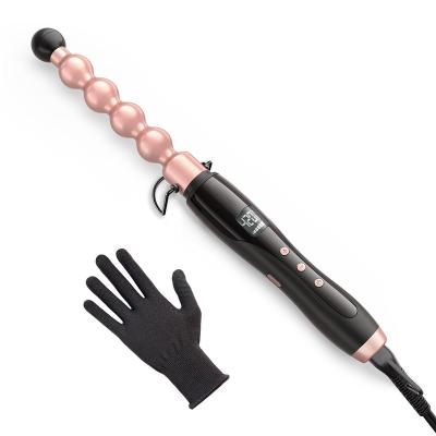 China 360Â ° Swivel Tie Up 1 Inch 2022 Hot Professional Bubble Wand Curling Iron Bubble Wand Ceramic Long Hair Curler Hair Curler For Short for sale