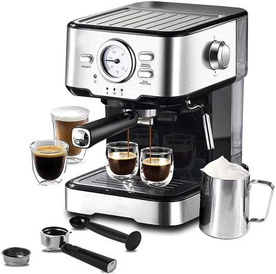 China Hot Selling Hotel Amazon Espresso Coffee Maker Machine with Milk Frother Steamer Wand, Espresso and Cappuccino Maker for Home Bartender for sale