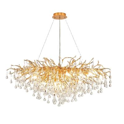 China Luxury Modern Crystal LED Chandelier Lighting Decoration ATTIC Villa Kitchen Lamp Dining Hotel Hall Art Indoor Living Room Lights for sale