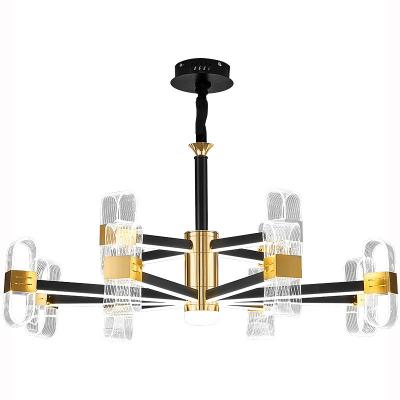 China Modern American Simple Modern Household LED Chandelier Personality Fashion Lamp Living Room Nordic Villa Hall Bow Lighting for sale