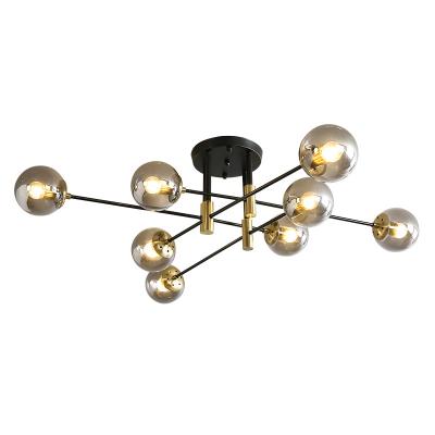 China Modern Nordic Magic Bean LED Chandelier Ceiling Lamp Living Room Interior Decoration Molecular Light Lights for sale