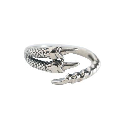 China Wholesale Thai Silver Jewelry Hiphop Dragon Claw Retro Style 925 Sterling Silver Ring Men for sale