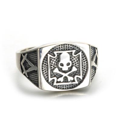 China S925 punk Sterling Silver Rings Fashion Personality Ring Mens Jewelry antique skeleton punk for sale