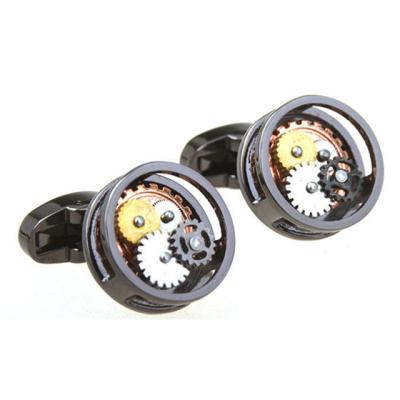 China Mechanical Watch Movement Brass Cufflinks, Men's Personalized Cufflinks for sale