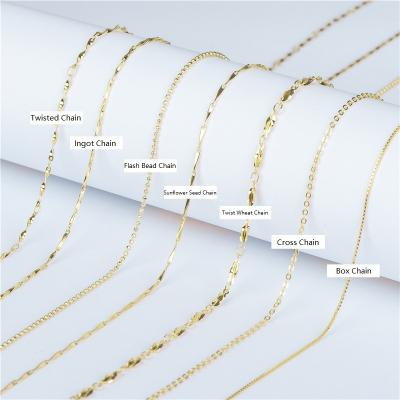 China CLASSIC Wholesale 18K Gold Plated 925 Sterling Silver Necklace Clavicle Chain for sale