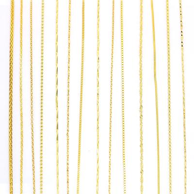 China Wholesale CLASSIC Factory Price Various Styles 18K Gold Plated 925 Sterling Silver Necklace Clavicle Chain for sale