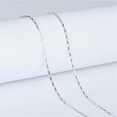 China FASHIONABLE simple plaid long S925 Sterling Silver Chain Necklace Men and women shape accessories wholesale for sale