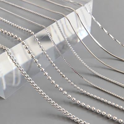 China FASHIONABLE Women's 925 Sterling Silver Clavicle Chain Rhodium Plated Chain Necklace Wholesale for sale