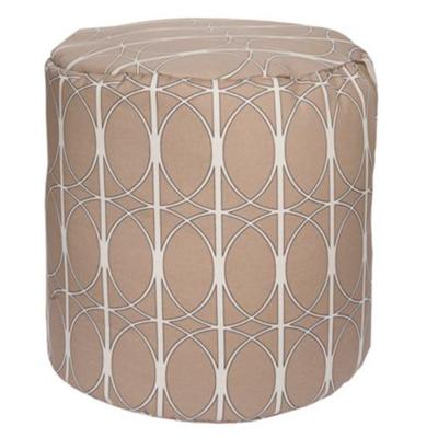 China New Design Fabric Foldable Cylinder Stool Soft Ottoman Round Accent Pouf Cover for sale