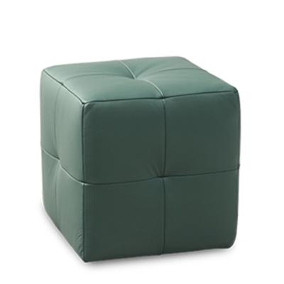 China Foldable Leather Cube Footstool Ottoman Pouf Stool Square Ottoman Cover for sale