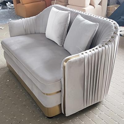 China Hendry Factory New Design Office Reclining Modern Sofa Set Furniture Sofas Two-Seat Fabric Tufted Living Room Sofas for sale