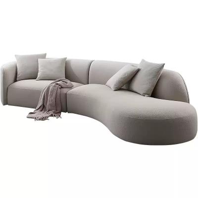 China Italian Hendry OEM style office sofa set furniture arc shaped fabric sofa bed reclining velvent sofas for sale