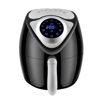 China 2020 Popular Commercial Healthy Aire Digital Deep Dry 2.6L Freidora Touch No Oil Purchase Electric Air Fryer Black Aluminum LCD Display PTFE 220 for sale