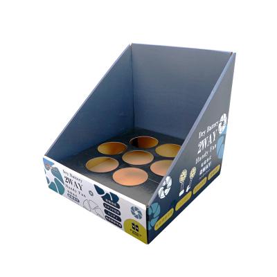 China Recyclable Customized Corrugated Paper Shelf Display Box for sale