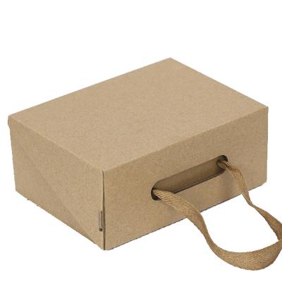 China Custom Handmade Cute Portable Shoebox Kids Baby Supply Pattern Baby Kids Folding Kraft Paper Box for sale