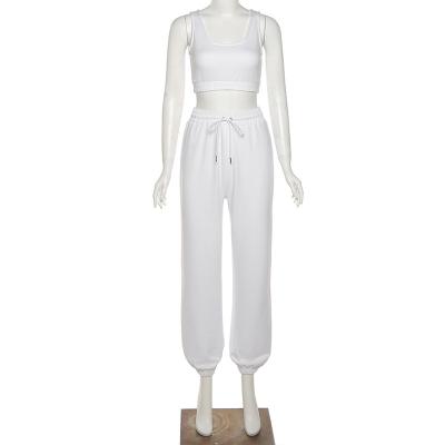 China The new breathable women's umbilical vest and the connection pants casual two-piece suit for sale