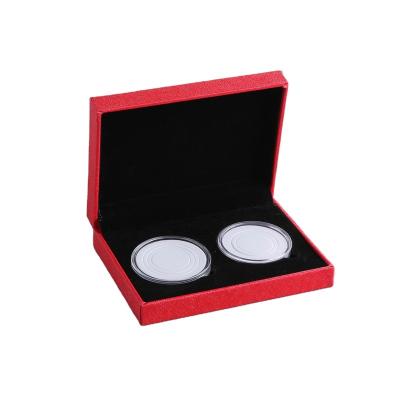 China Recycled Materials Coin Holder Metal Gift Box Memorial Storage Box Display Box for sale