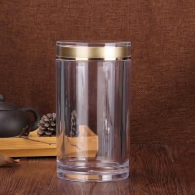 China 500ml 700g Food Clear Plastic Container Honey Jar Dry Food Tea Pot zu verkaufen