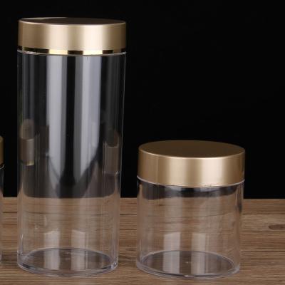 China 1000ml PS Food Round Box Food Container Cookie /candy /snack /chocolate Transparent Plastic Box for sale