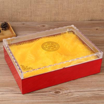 Cina Handmade MDF wooden box with clear lid in vendita