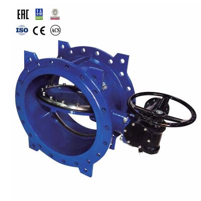 China DN400 PN10 DIN3202 General Resilient Seated Eccentric Flanged Butterfly Valve for sale