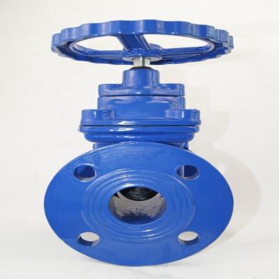 China General Cast Iron Rubber Wedge Non-Rising Stem Gate Valve for sale