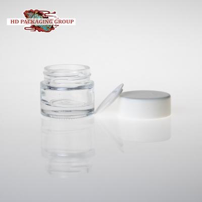 China White Lid 30g Skin Care Jar 50g Cream Jar 100g Clear Glass Skin Care Cream Jar for sale