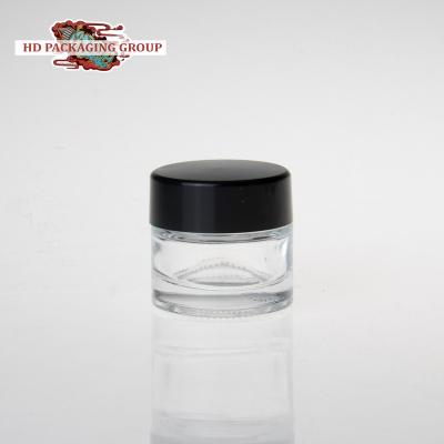 China Fast Shipping China Skin Care Black White Glass Lid 30g 50g 100g Empty Lid Cream Jar With Screw Lid for sale