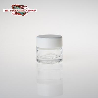 China Hot Sale 30g 50g 100g Clear Glass Cream Jar Skin Care Cream Jar With Screw Plastic Lid for sale