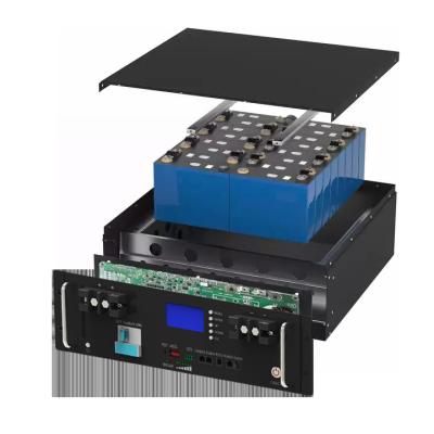 China Rack Mount With Indicator Light Wholesale Price 24V 48V 100Ah 200Ah Bms Rack Mount Akku Pack Case Lithium Lifepo4 Energy Storage Battery for sale